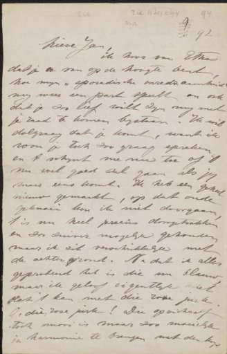 Letter to Jan Veth