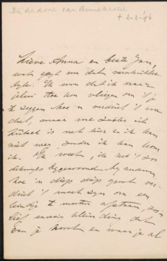 Letter to Anna Dorothea Dirks and Jan Veth
