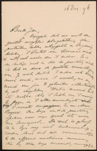 Letter to Jan Veth