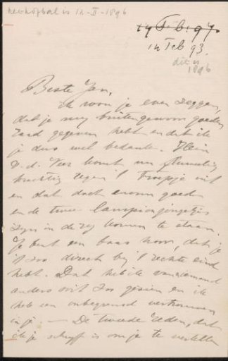 Letter to Jan Veth