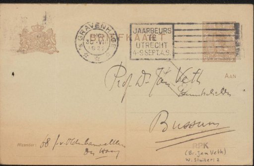 Postcard to Jan Veth