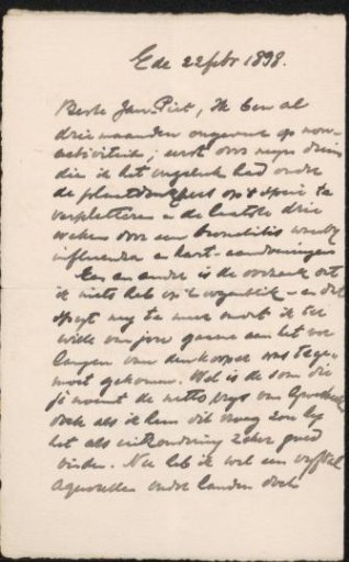 Letter to Jan Veth