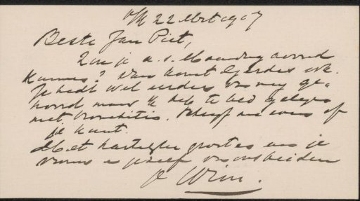 Letter to Jan Veth