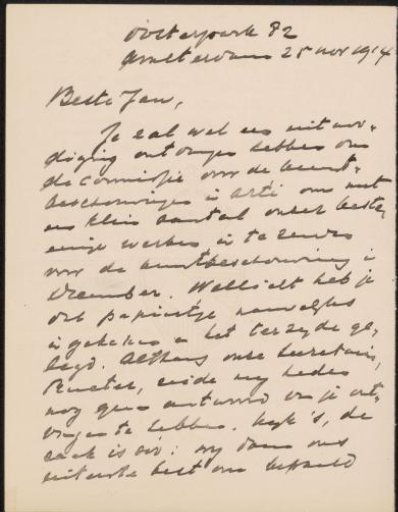 Letter to Jan Veth