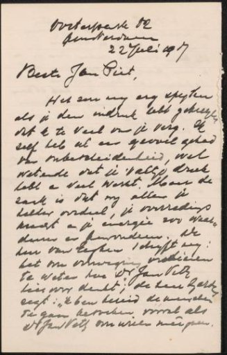 Letter to Jan Veth