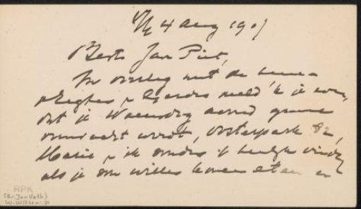 Letter to Jan Veth