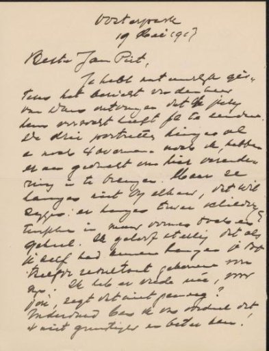 Letter to Jan Veth