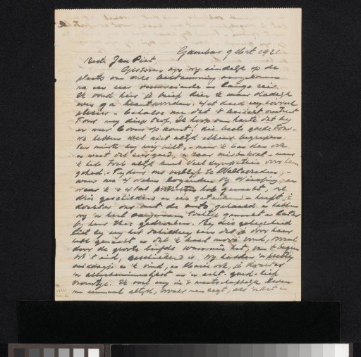Letter to Jan Veth