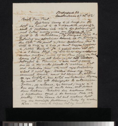Letter to Jan Veth