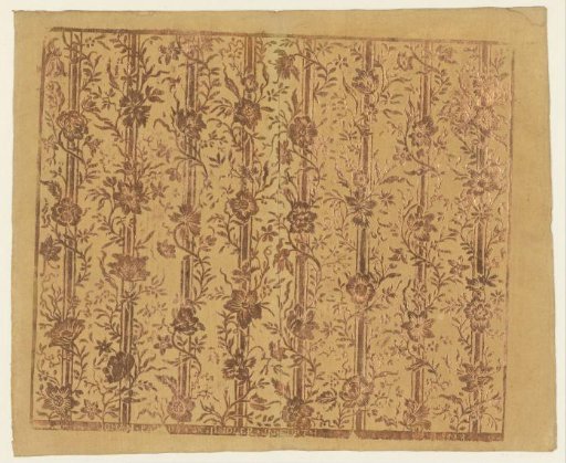 Sheet with eight wrapped rods with flowers