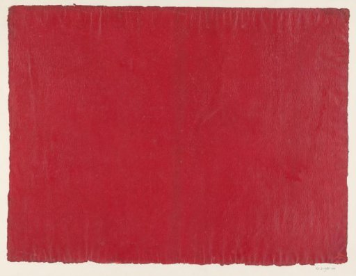 Sheet evenly painted in red