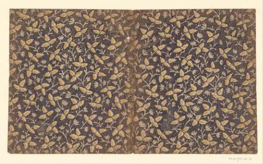 Sheet with a scattered pattern of branches with leaves