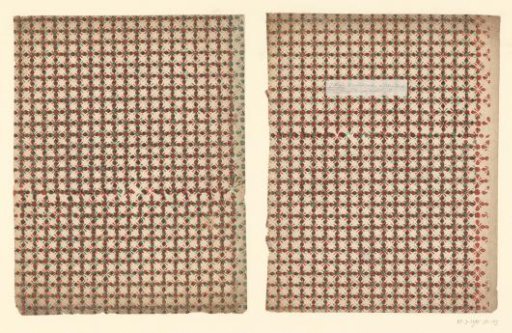 Two sheets with a grid pattern