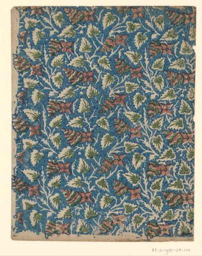 Sheet with a scattered pattern of cut-out branches and flowers