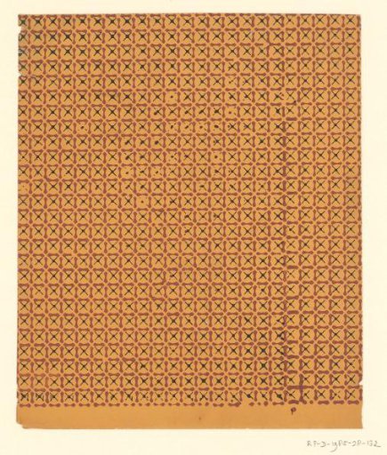 Sheet with a grid pattern with a black cross motif