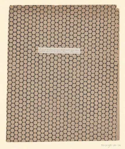 Sheet with a grid pattern of cut-out circles