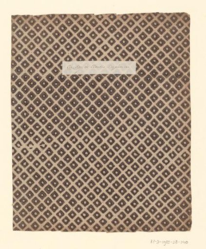 Tile with grid pattern of squares with cut-out dot