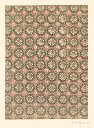 Tile with all-over pattern of flowers