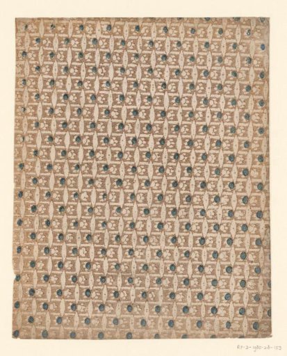 Tile with border pattern with cut-out motifs with dots