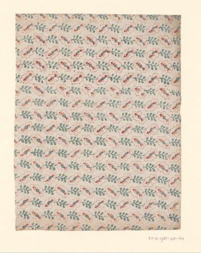Sheet with a wavy band pattern of twigs