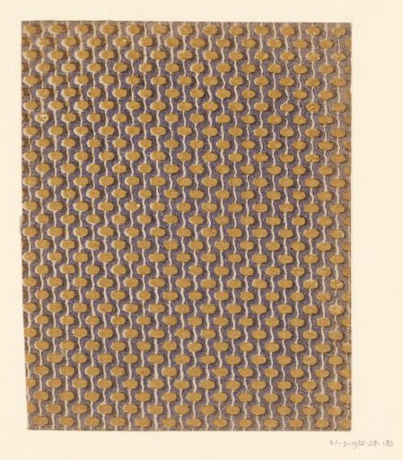 Sheet with band pattern of cut-out oval motif