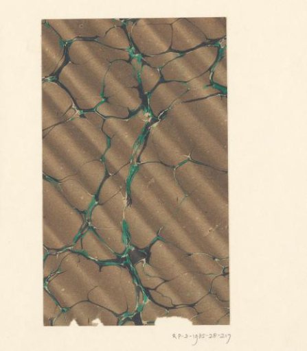 Right shadow marble in black, green and light brown