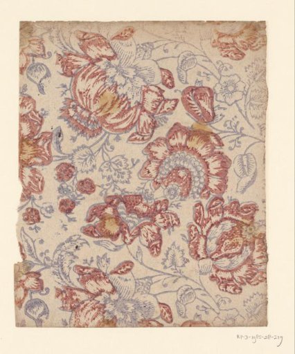 Sheet with scattered pattern of flowers