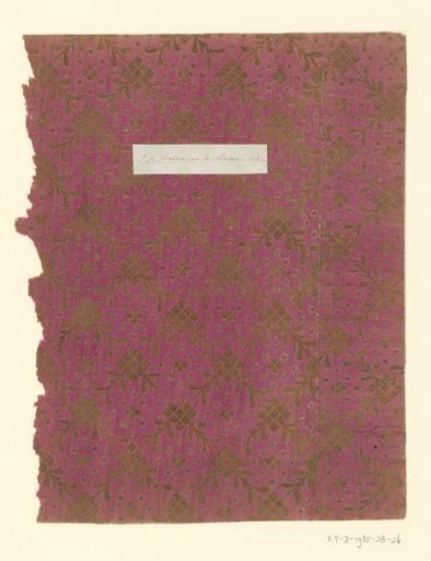 Sheet with a grid pattern with blocks and scrolls