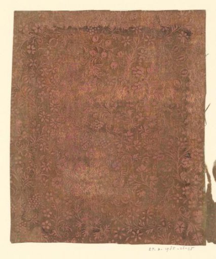 Sheet with flowers and fruits