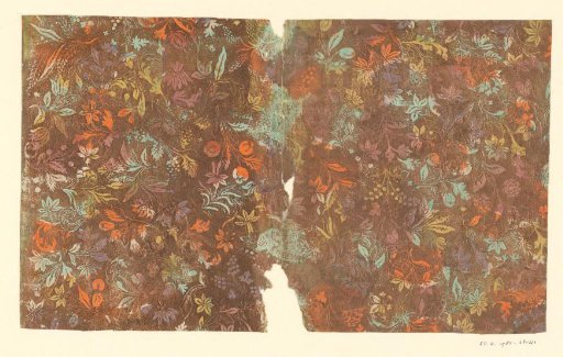 Sheet with flowers and fruit