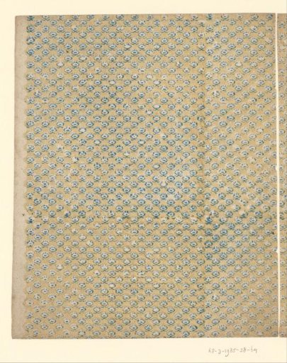 Sheet with a scattered pattern of a flower motif