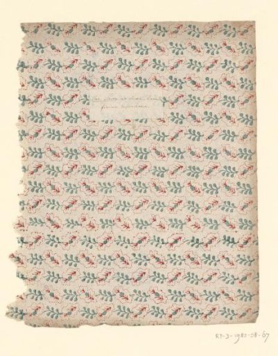 Sheet with alternating scattered pattern of twigs surrounded by dots