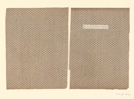 Two sheets with scattered pattern of oval motif on continuous line background