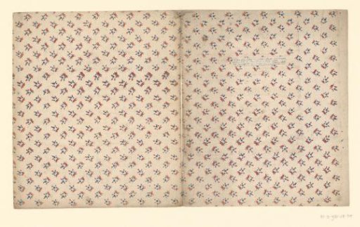 Two sheets with scattered pattern of a floral motif with stars on a point ground