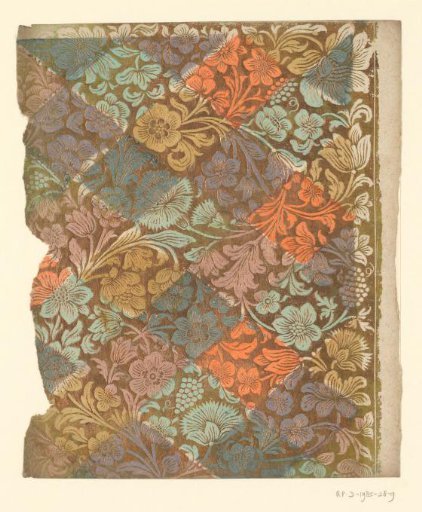 Sheet with flowers and fruit