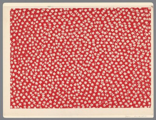 Sheet with scattered pattern of flowers