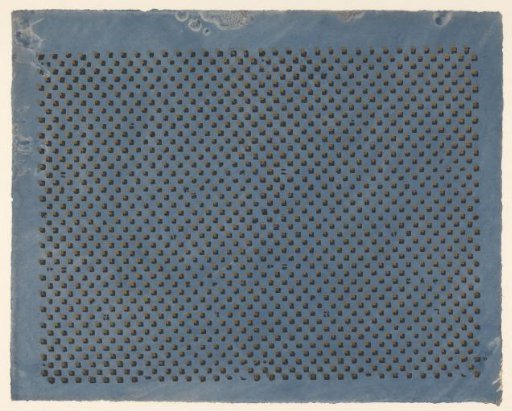 Sheet with pattern of squares