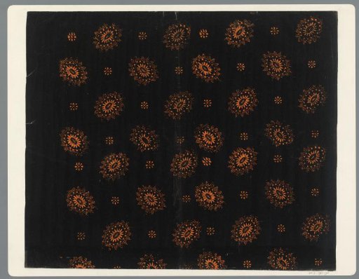 Sheet with scattered pattern of rosettes