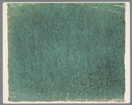 Flow marble in black on green paper
