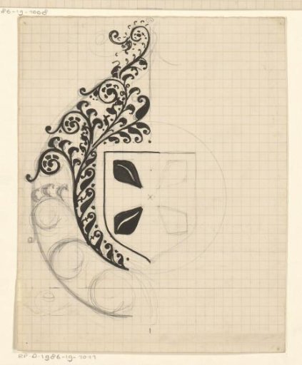 Coat of arms of Hilversum with floral ornaments