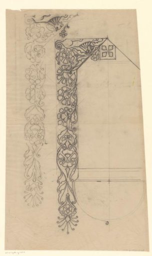 Frame with floral ornaments and the coat of arms of Hilversum