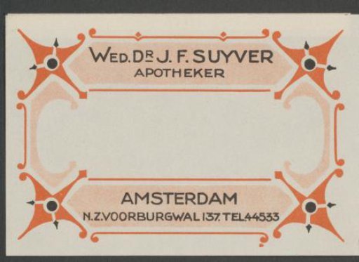 Blank apothecary label