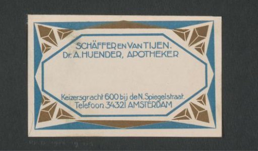 Blank apothecary label