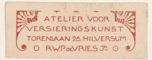 Vignette of the Atelier for Decorative Arts in Hilversum