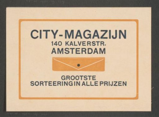 Advertisement of the City-Magazine Amsterdam