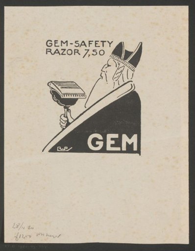 Advertisement for GEM Safety Razor