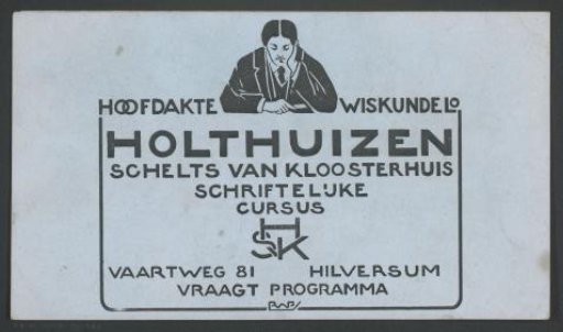 Advertisement for Cursus Holthuizen