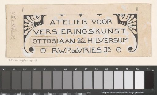 Vignette of the Atelier for Book Ornamentation in Hilversum