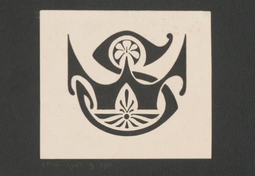 Vignette with monogram WS