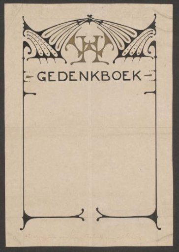 Design for a title page for a commemorative book on the occasion of the marriage of Queen Wilhelmina and Duke Henry
